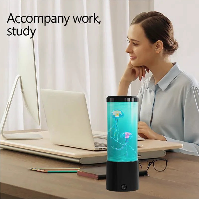 Aquatic Serenity Lamp - LED Jellyfish Nightlight for Tranquil Spaces