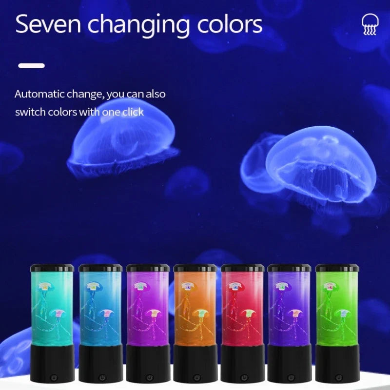 Aquatic Serenity Lamp - LED Jellyfish Nightlight for Tranquil Spaces
