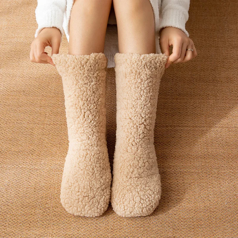 Cozy Luxe Cashmere Socks for Women with Secure Grip