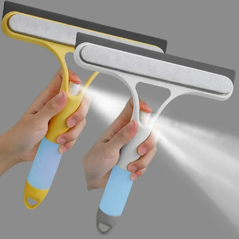 Set of 2 Streak-Free Window Squeegees with Spray Bottles