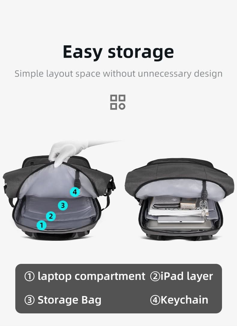 UrbanFlex Expandable Backpack with Charging Port for Adventures