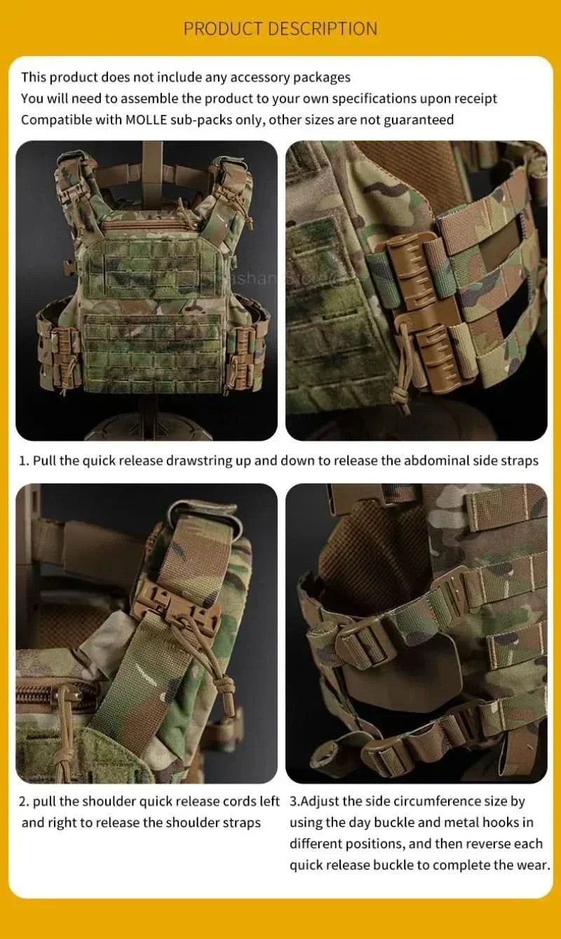 Guardian Tactical Vest with Quick-Release and Modular Design