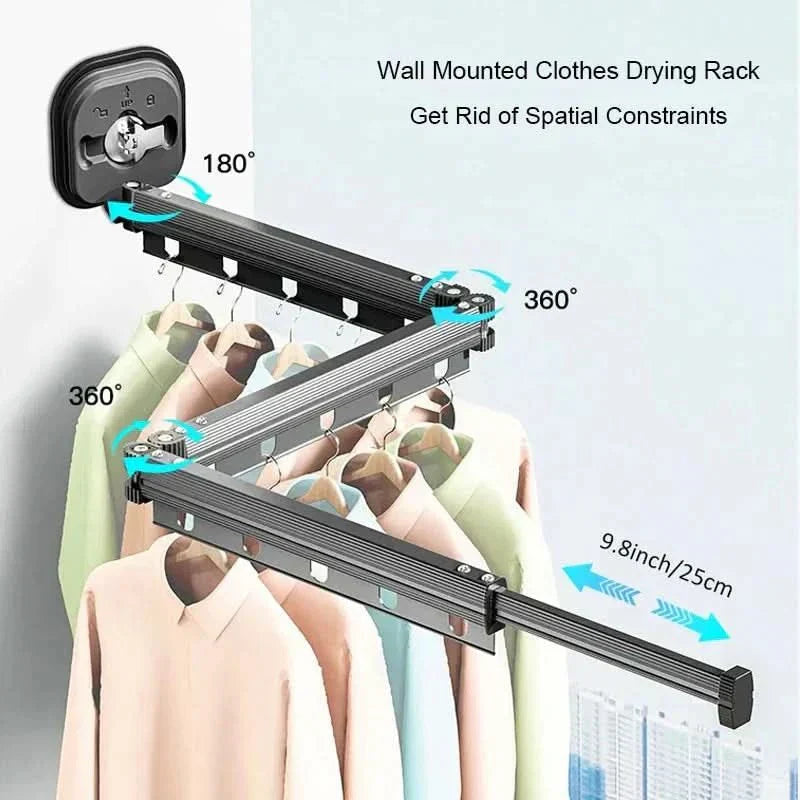 SpaceSaver Wall-Mounted Drying Rack - Compact & Stylish