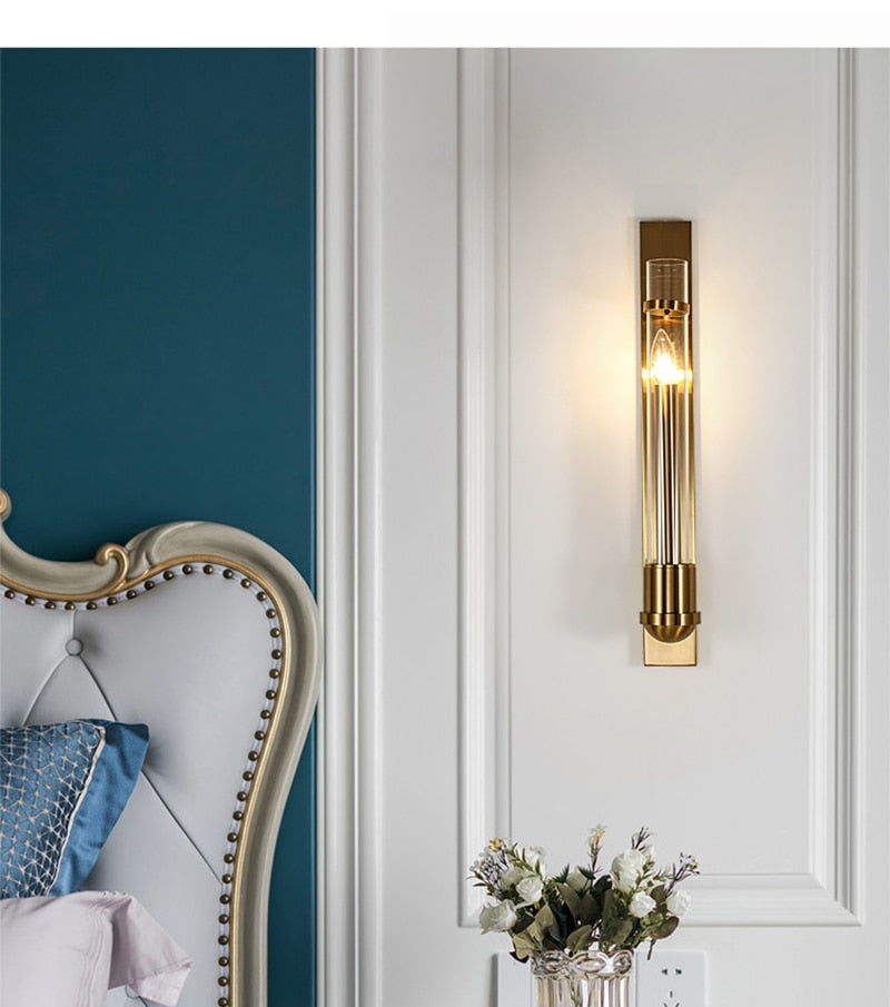 Aurora Luxe Dual-Glow LED Wall Sconce in Gold Finish
