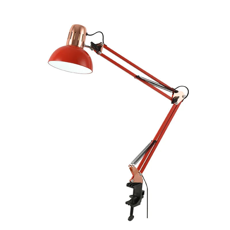 Adjustable LED Desk Lamp with Clamp and Swing Arm Design