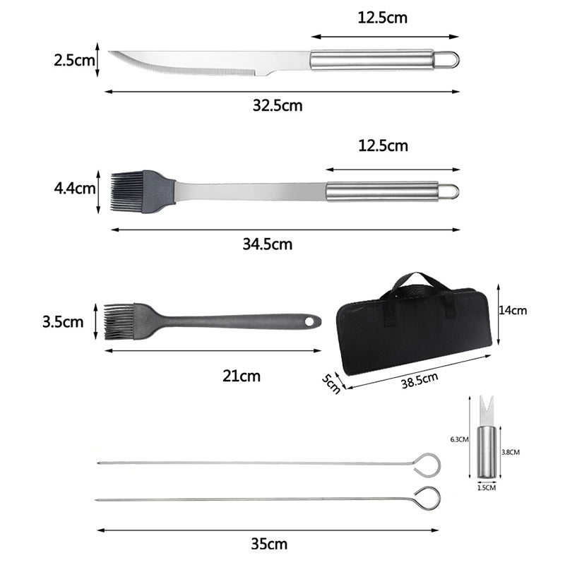 Ultimate Grilling Companion: Stainless Steel BBQ Tool Set