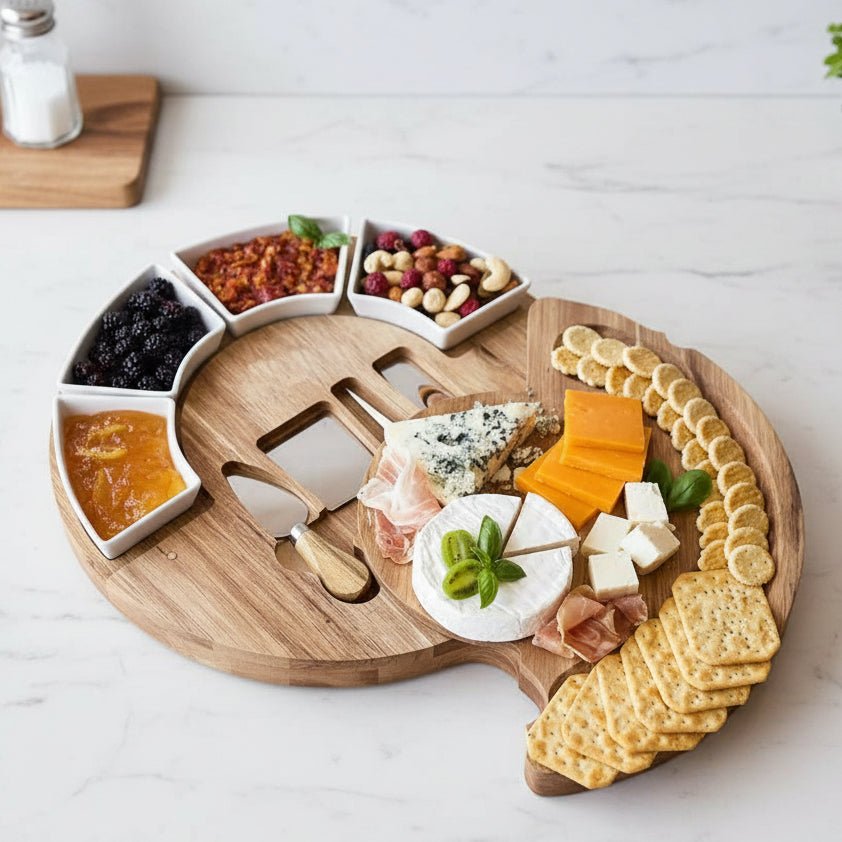 Elegant Acacia Wood Charcuterie Board Set for Entertaining