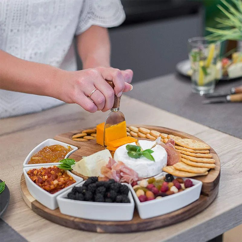 Elegant Acacia Wood Charcuterie Board Set for Entertaining