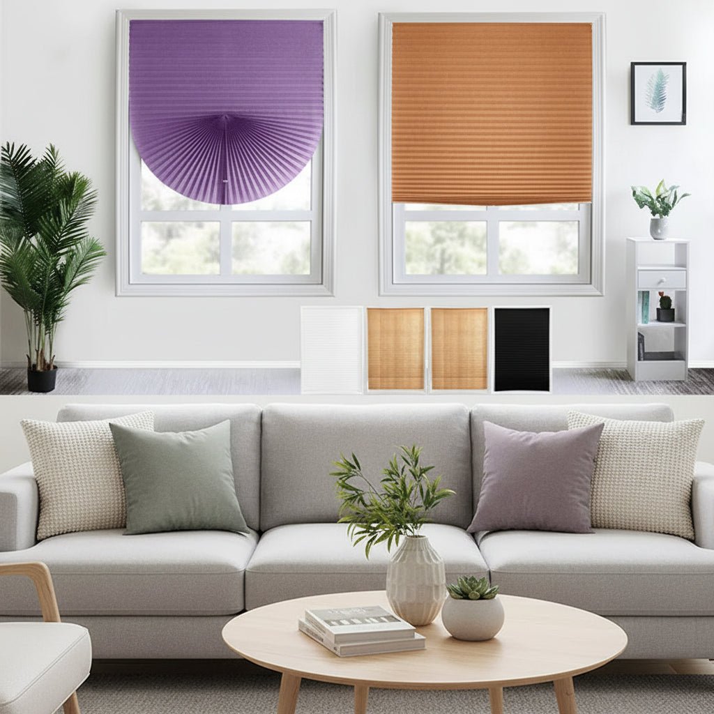 LightGuard Self-Adhesive Pleated Blinds for Privacy & Comfort