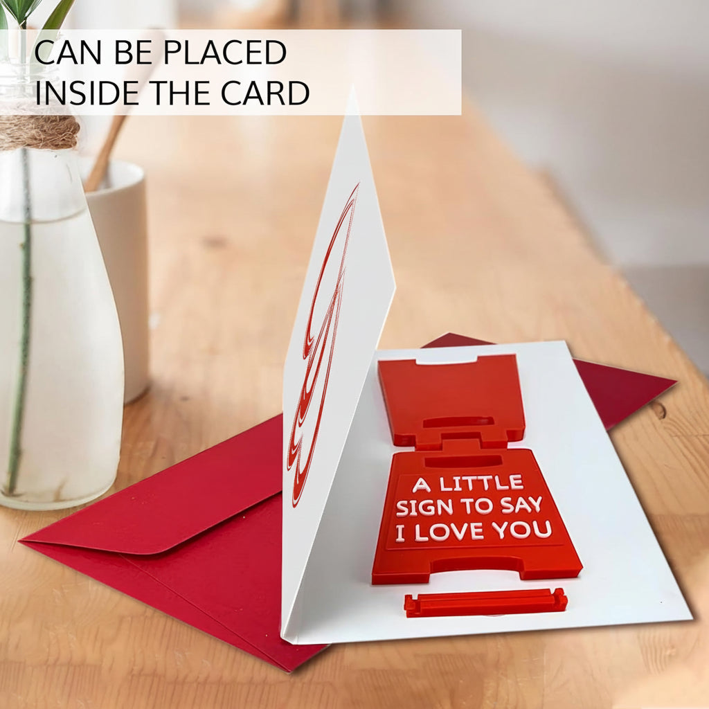 Charming Love Message Table Sign for Home Décor