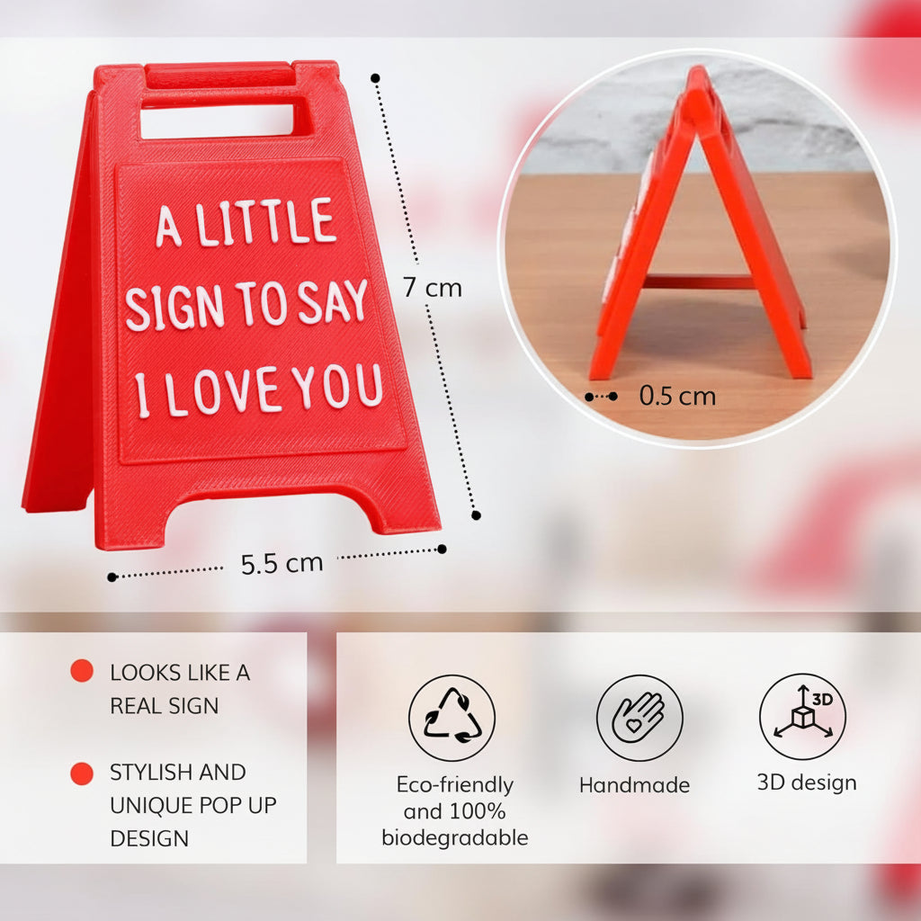 Charming Love Message Table Sign for Home Décor
