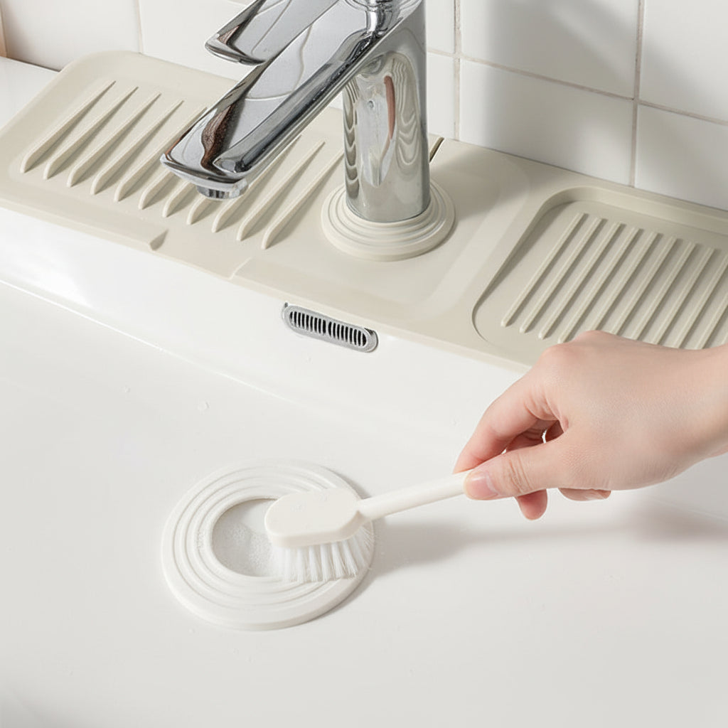 Versatile Faucet Mat with Drip Tray and Efficient Drainage