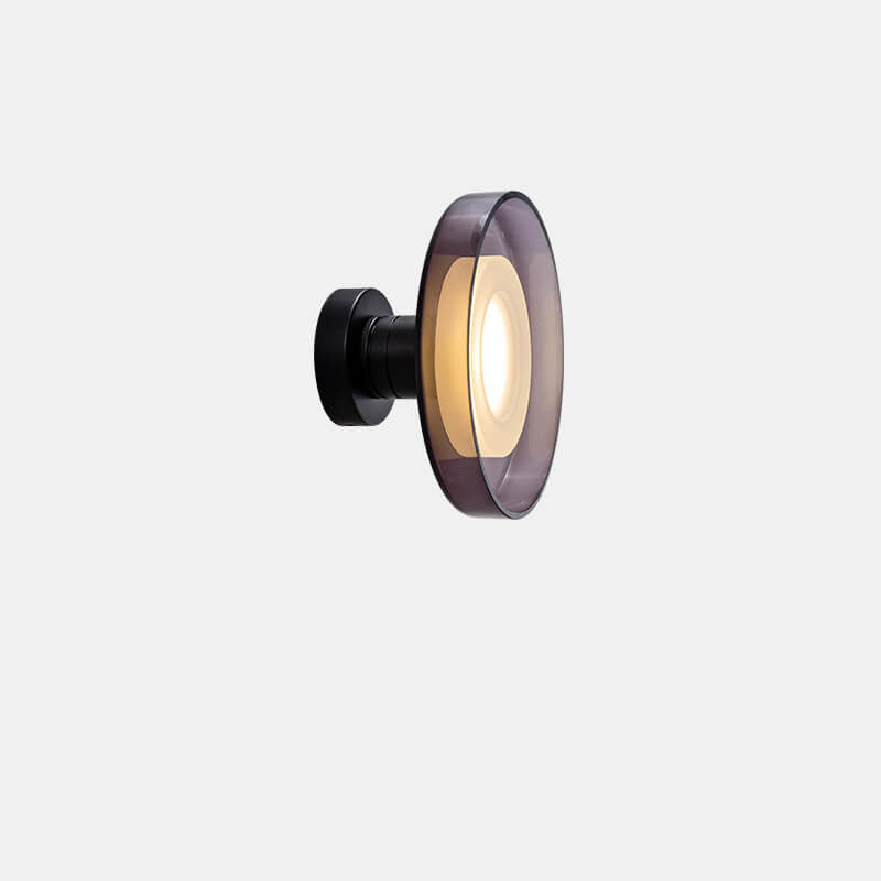 Taavita Vintage Round Hardware Glass LED Wall Light Lamp