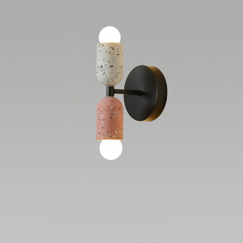 Modern Marble Wall Clock Design 1-Light Wall Lamp for Bathroom, Mirror Cabinet, Vanity Table
