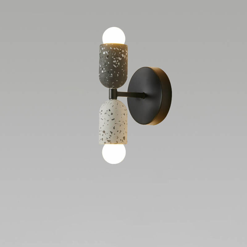 Modern Marble Wall Clock Design 1-Light Wall Lamp for Bathroom, Mirror Cabinet, Vanity Table