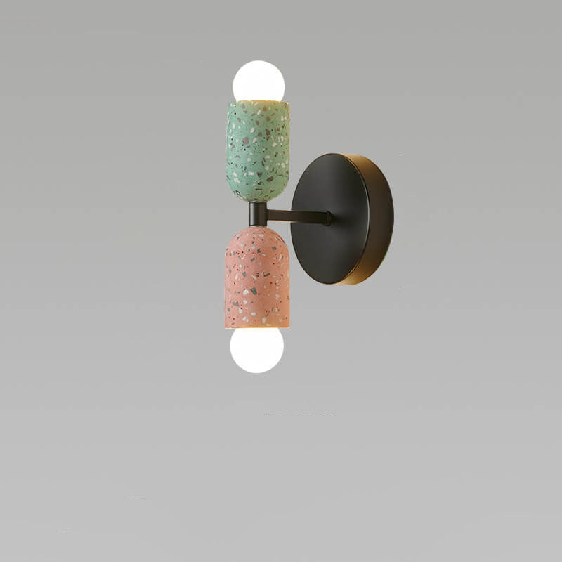 Modern Marble Wall Clock Design 1-Light Wall Lamp for Bathroom, Mirror Cabinet, Vanity Table
