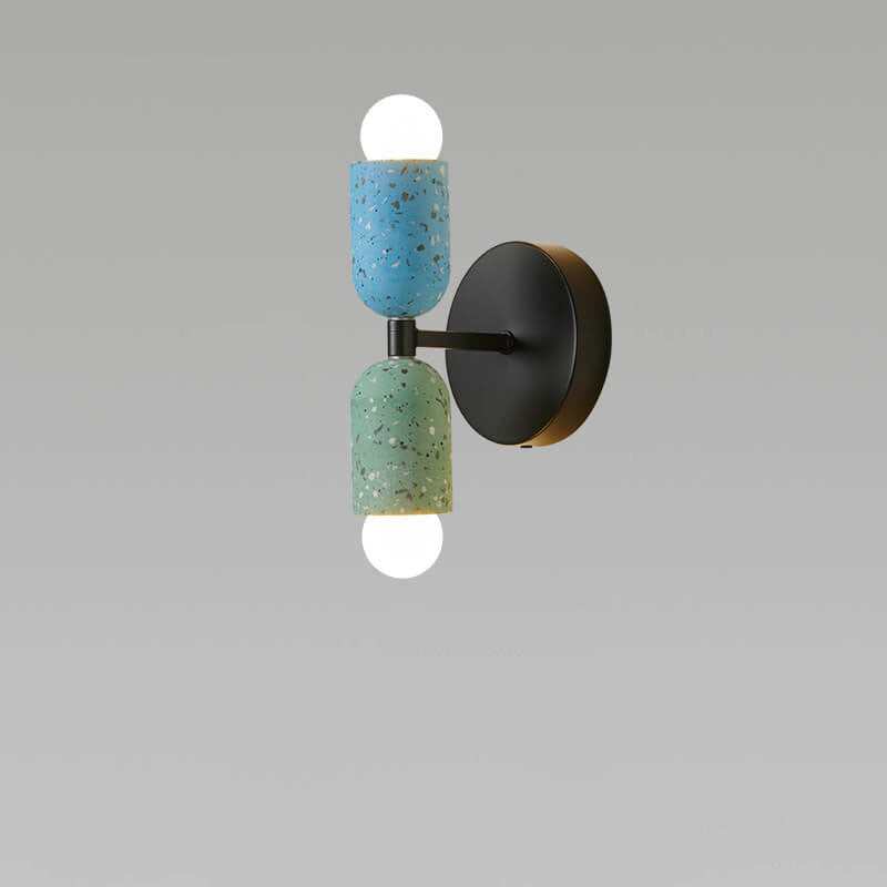 Modern Marble Wall Clock Design 1-Light Wall Lamp for Bathroom, Mirror Cabinet, Vanity Table