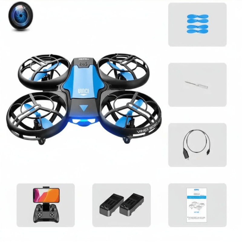 SkyVision Compact FPV Drone with 1080P Camera and Steady Hover