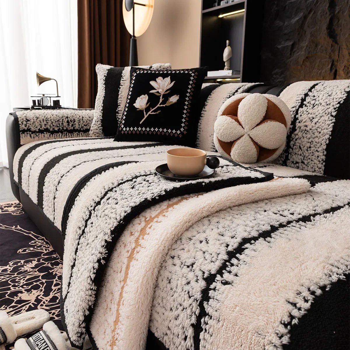 SnugShield Luxurious Anti-Slip Sofa Protector Cover