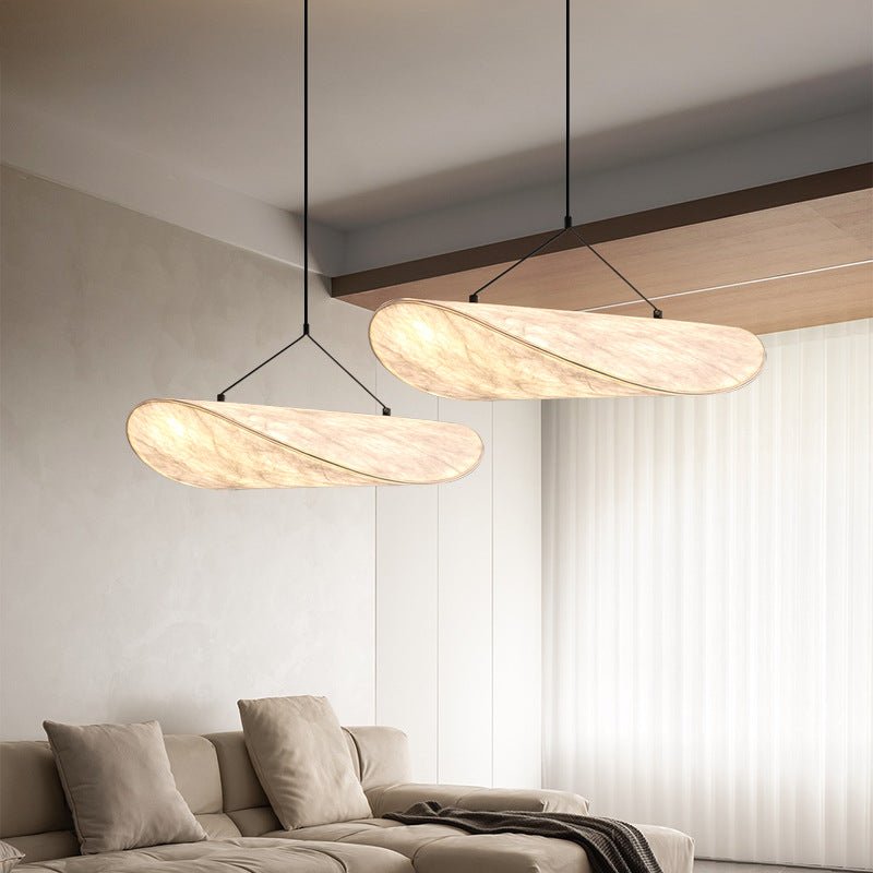 SereneGlow Japandi Silk Pendant Light with Energy-Efficient Design