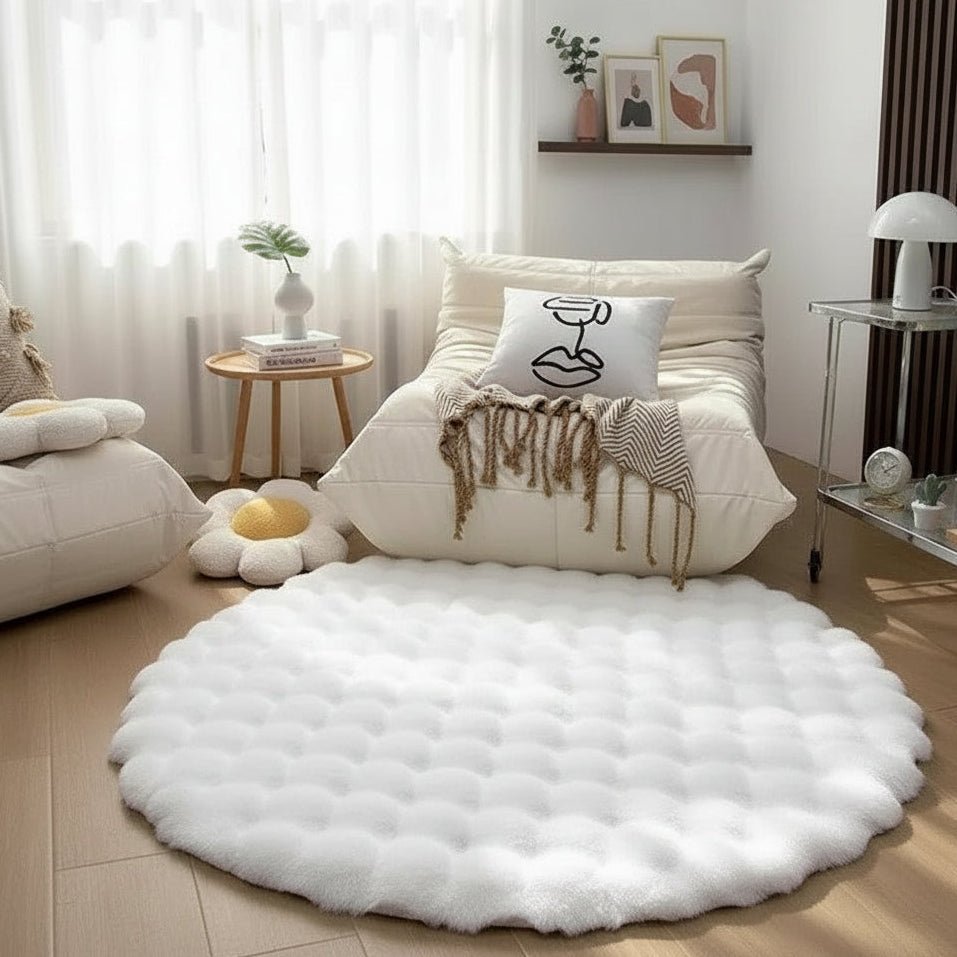 CozySphere Plush Round Rug for Inviting Scandinavian Spaces
