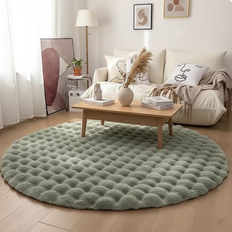 CozySphere Plush Round Rug for Inviting Scandinavian Spaces