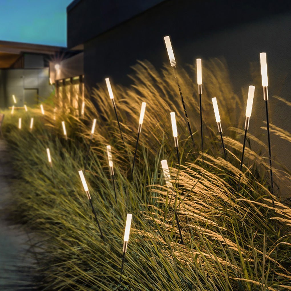 ElysianGlow Solar LED Reed Lights for Enchanting Outdoor Spaces
