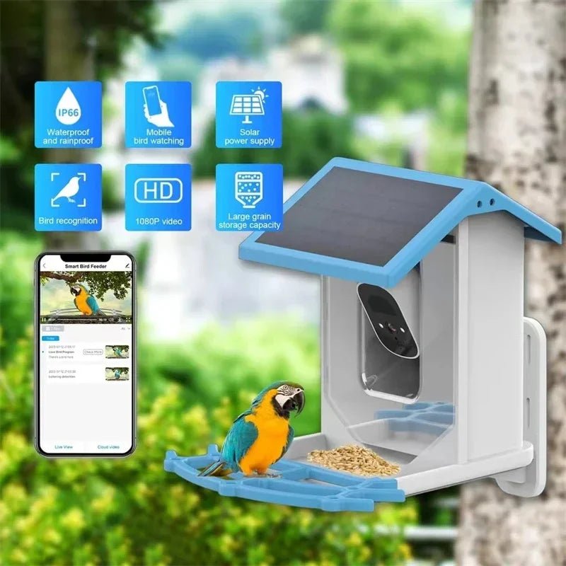 SolarLens Smart Bird Feeder with 2.4K HD Camera & Night Vision