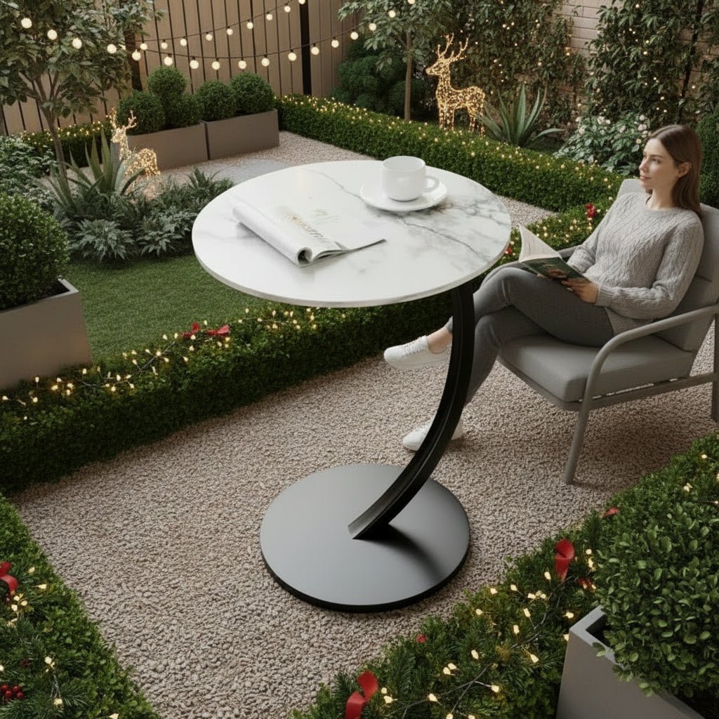 NexTable Compact Round Side Table for Stylish Small Spaces