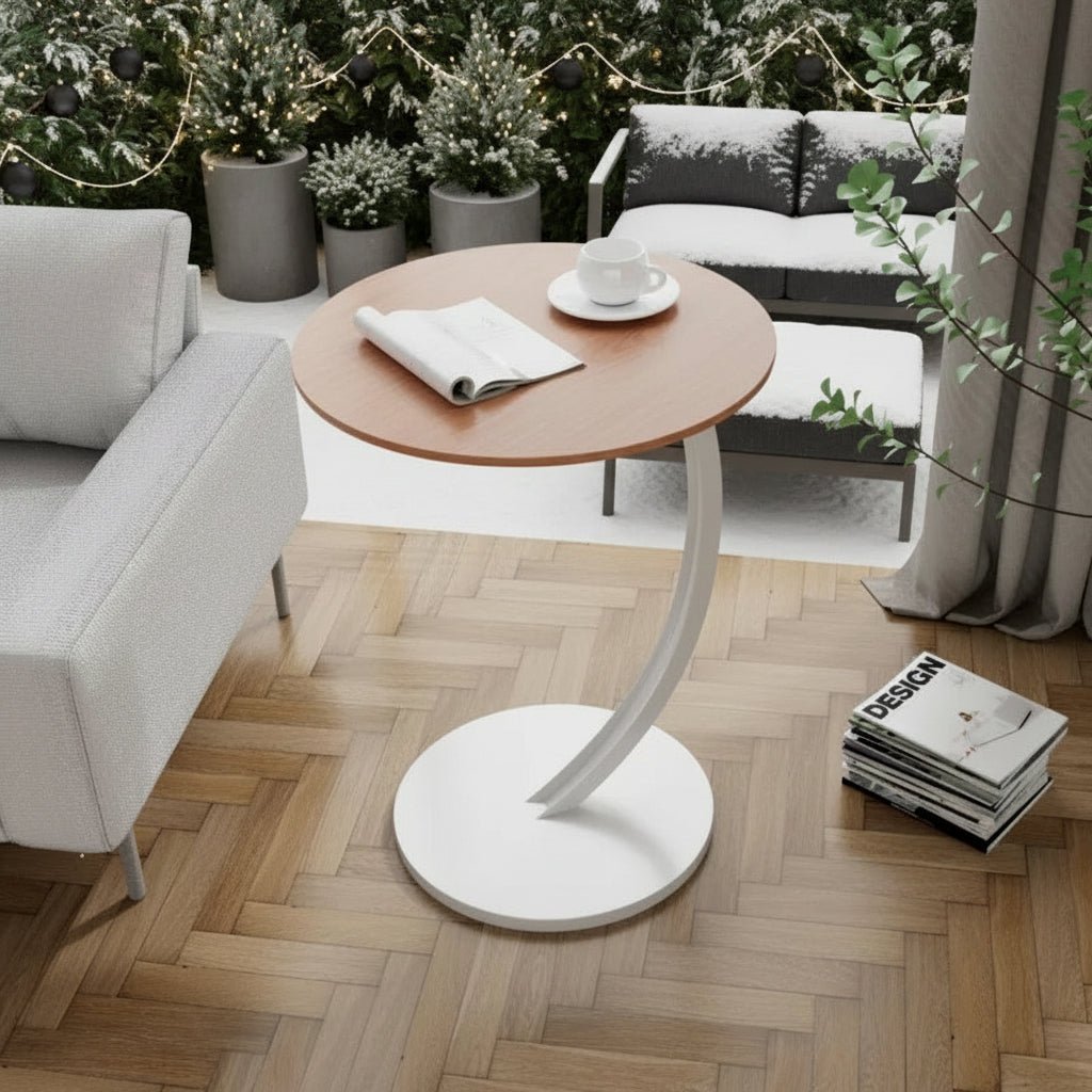 NexTable Compact Round Side Table for Stylish Small Spaces