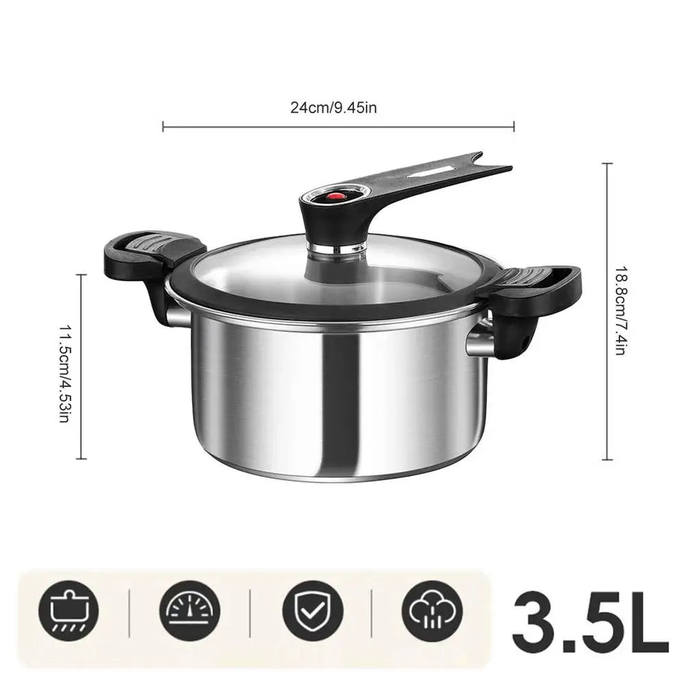 QuickChef Portable Stainless Steel Pressure Cooker for Effortless Meals