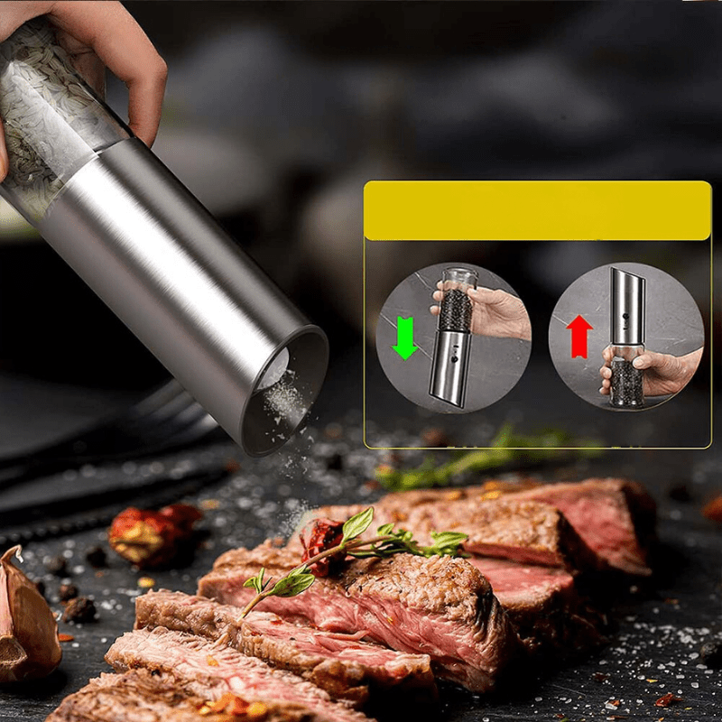 Rechargeable SpiceMaster Stainless Steel Electric Pepper Grinder