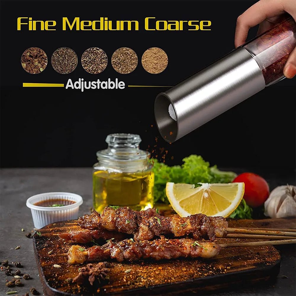 Rechargeable SpiceMaster Stainless Steel Electric Pepper Grinder