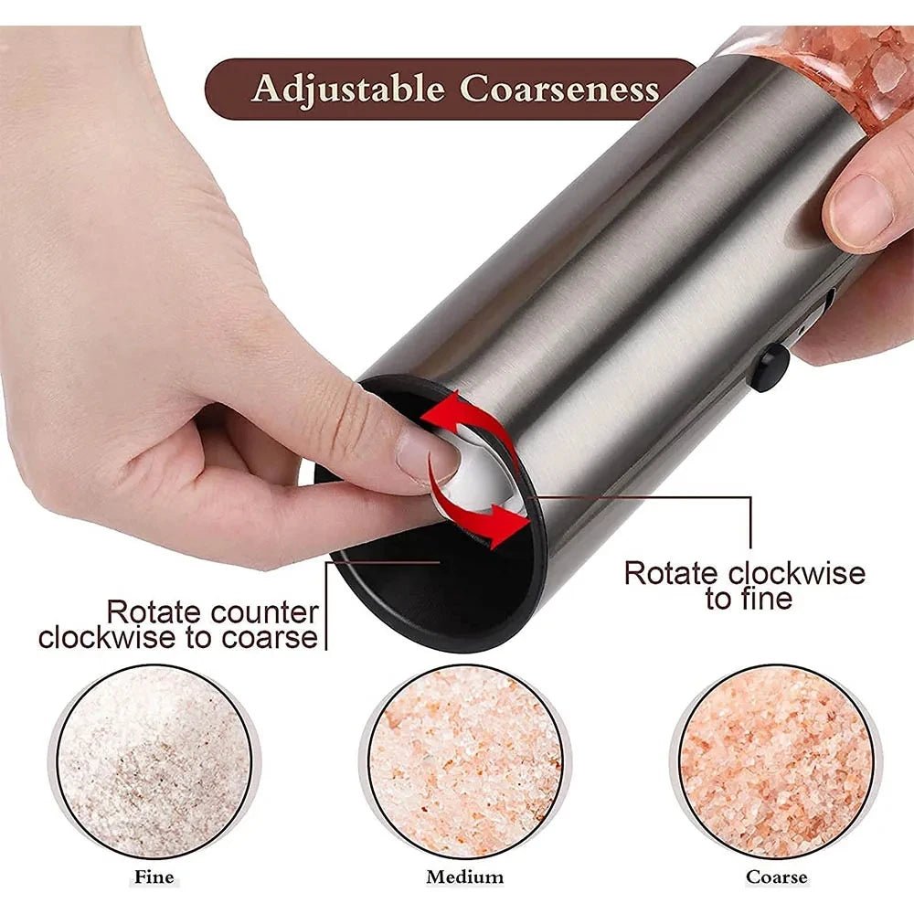 Rechargeable SpiceMaster Stainless Steel Electric Pepper Grinder