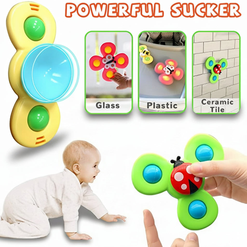 Engaging Spin & Stick Bath Playset for Infants