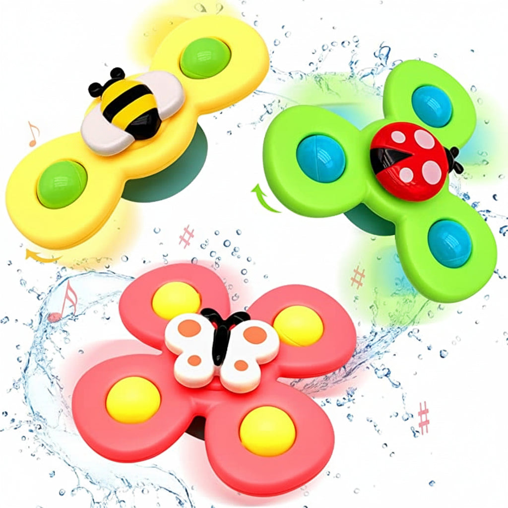 Engaging Spin & Stick Bath Playset for Infants
