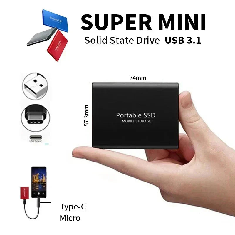 128GB External Solid State Drive – High-Speed USB 3.1