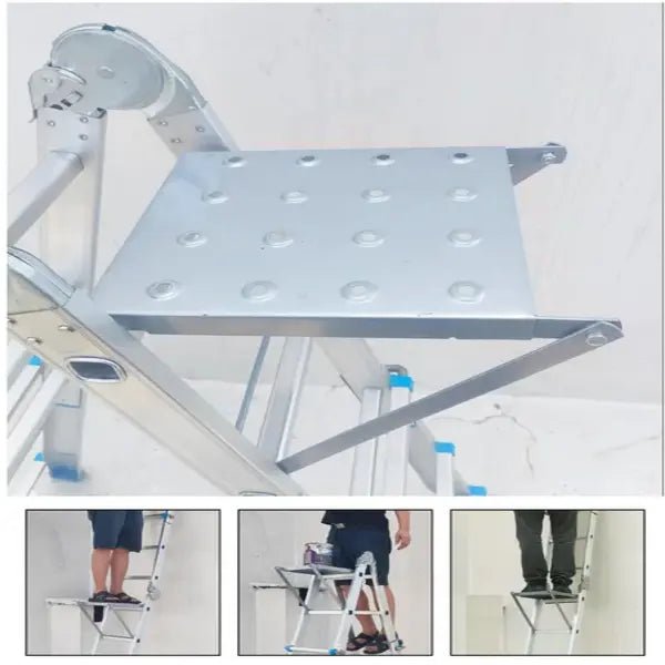 StableStep Anti-Slip Ladder Platform for Secure Heights Work