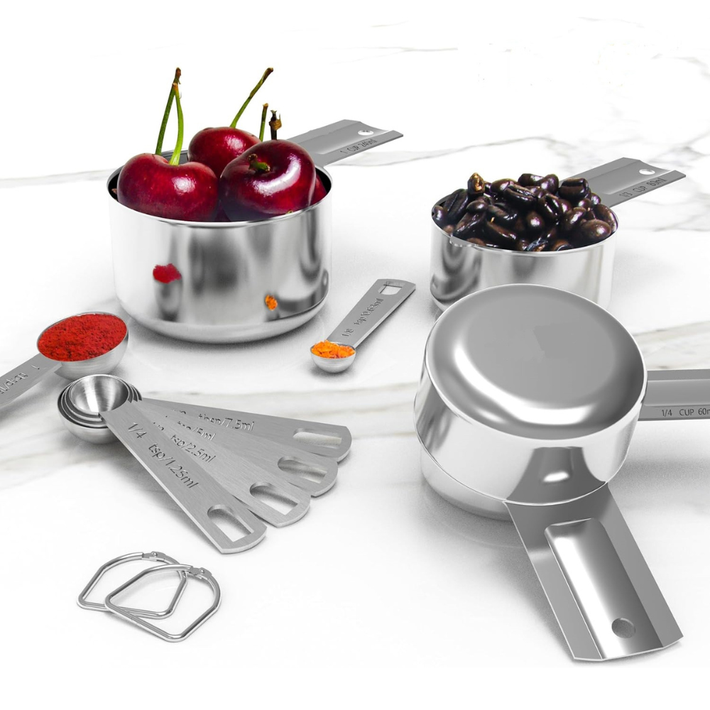 Precision Measuring Cups and Spoons Set for Every Kitchen