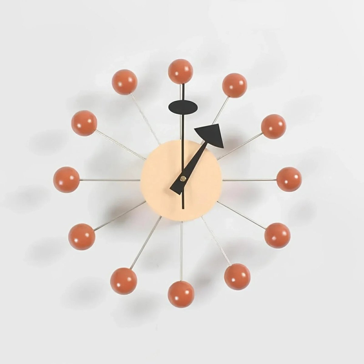 Radiant Sunburst Wall Clock with Silent Quartz Mechanism, 32 cm