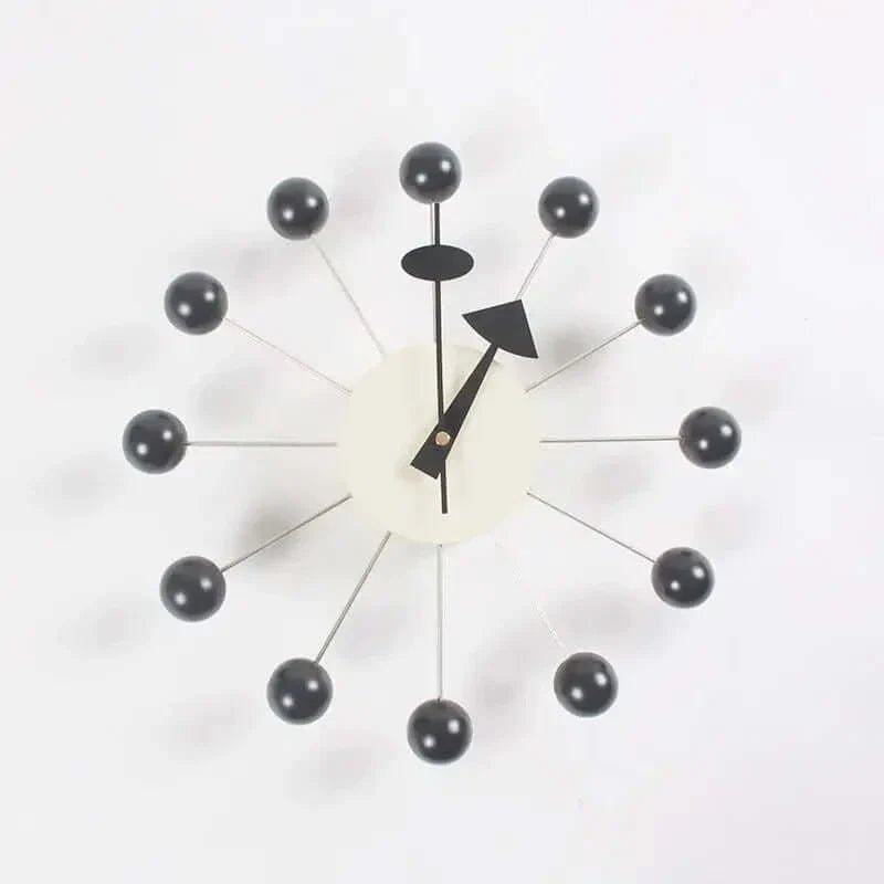 Radiant Sunburst Wall Clock with Silent Quartz Mechanism, 32 cm