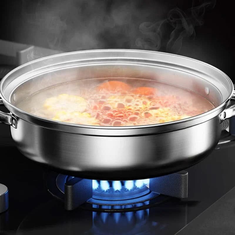 TriSteam Pro 3-Tier Stainless Steel Cooking Steamer with Glass Lid