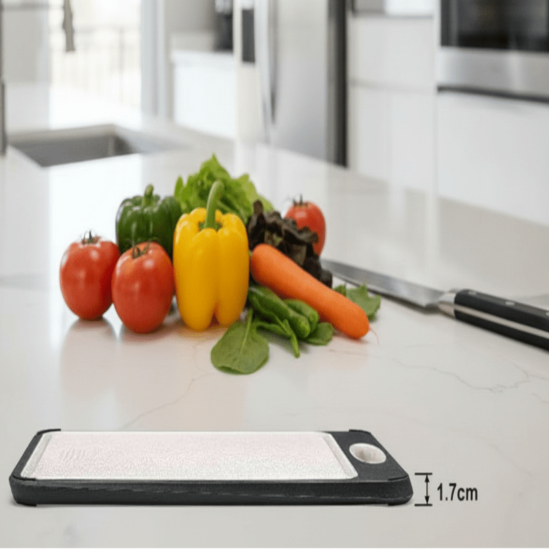 SleekCraft Dual-Surface Stainless Steel Cutting Board for Clean Prep