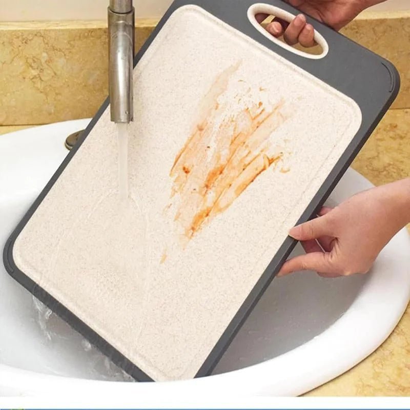 SleekCraft Dual-Surface Stainless Steel Cutting Board for Clean Prep