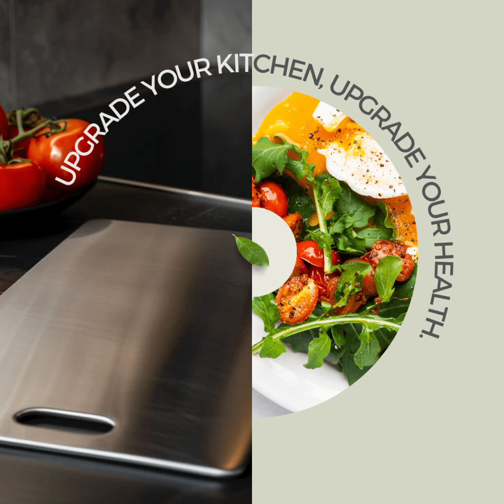 EliteChef Stainless Steel Cutting Board with Odor-Free Design