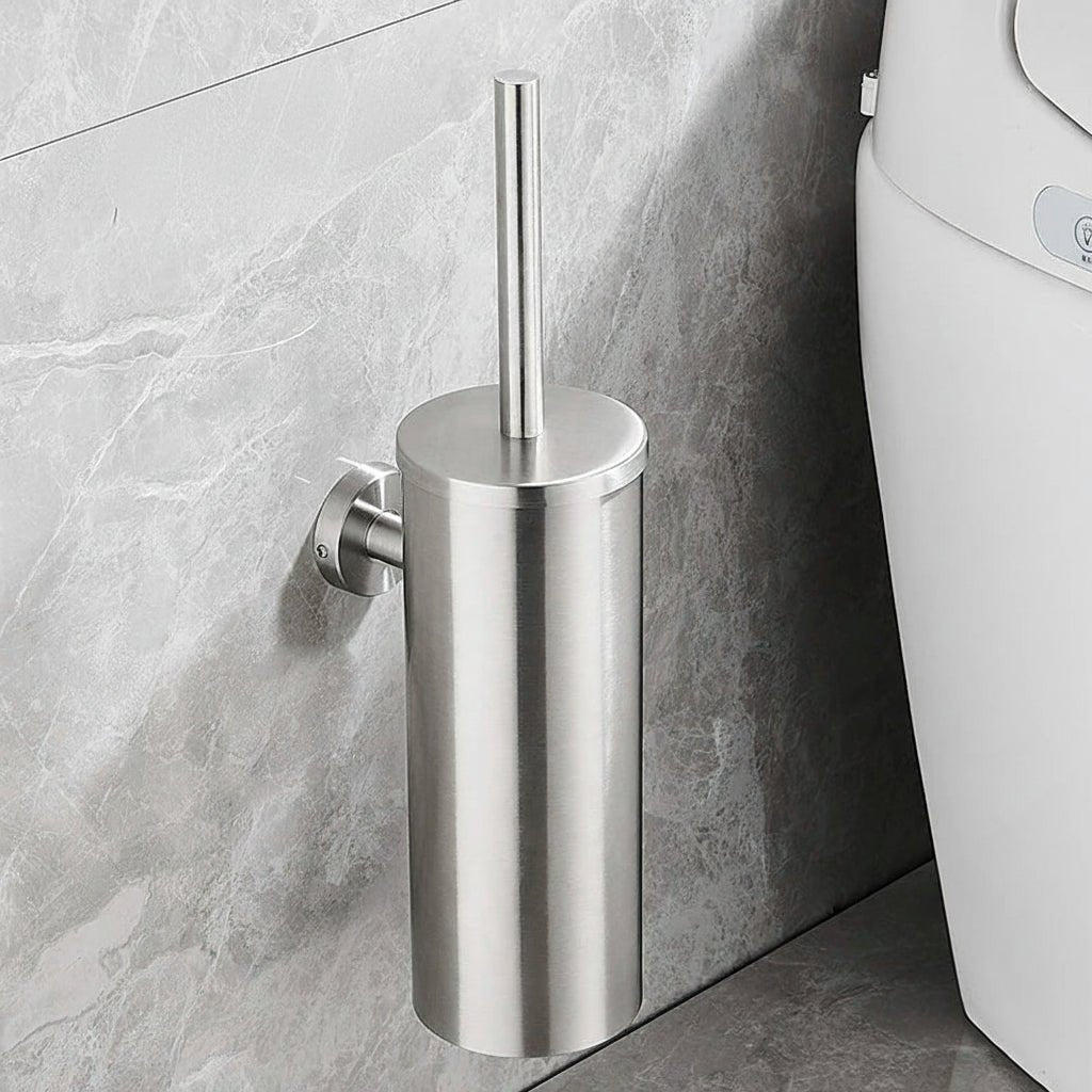 Sleek Stainless Steel Toilet Brush Set for Stylish Bathrooms