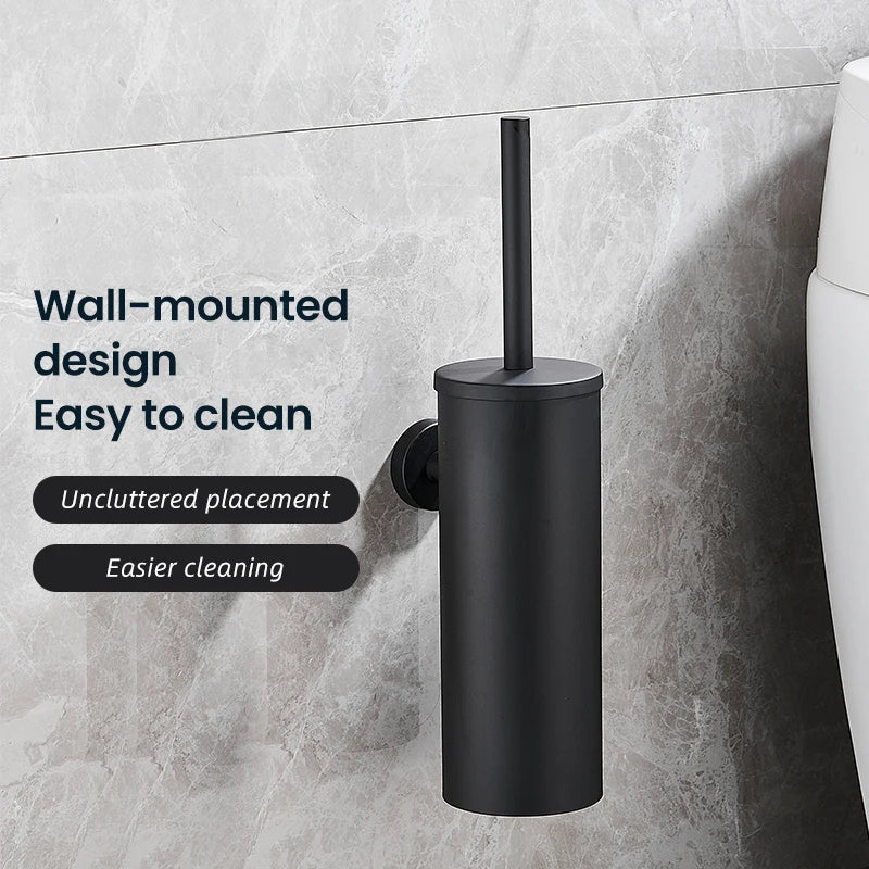 Sleek Stainless Steel Toilet Brush Set for Stylish Bathrooms
