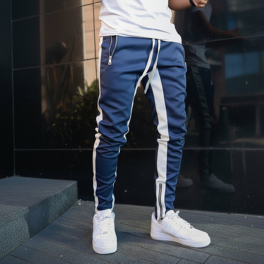 Men's Active Fit Joggers with Stylish Side Stripes