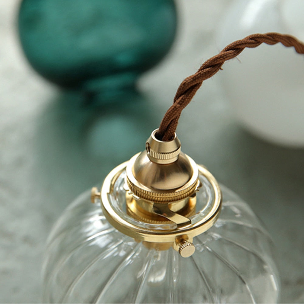 Vintage-Inspired Glass Pendant Light for Compact Areas