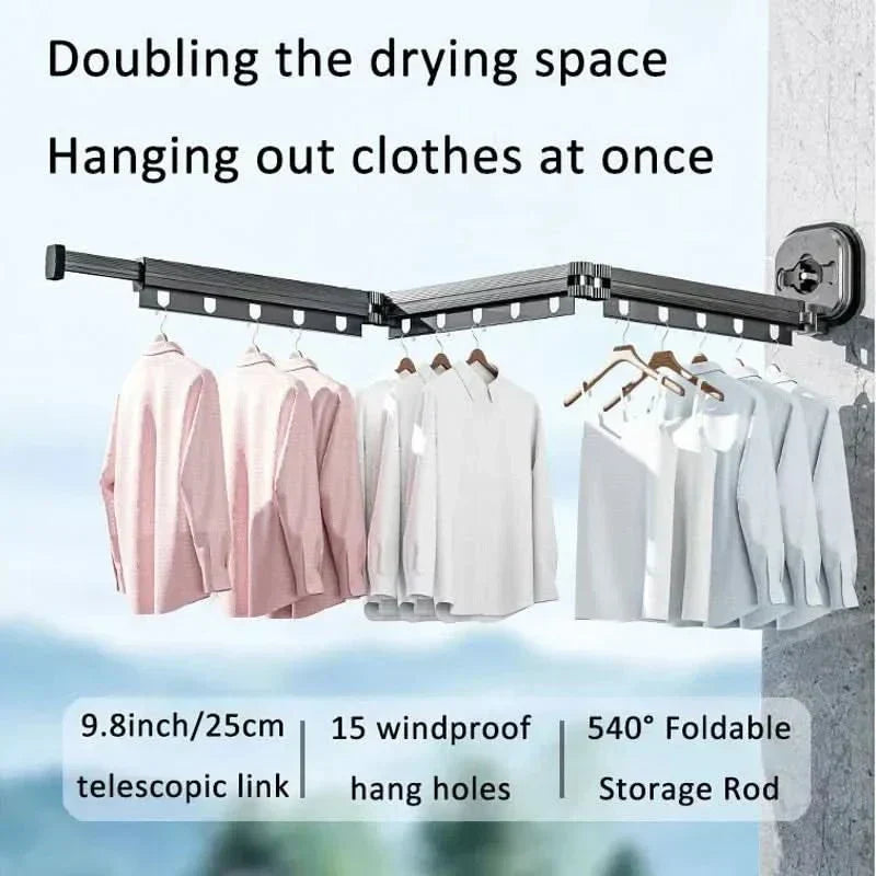 SpaceSaver Wall-Mounted Drying Rack - Compact & Stylish